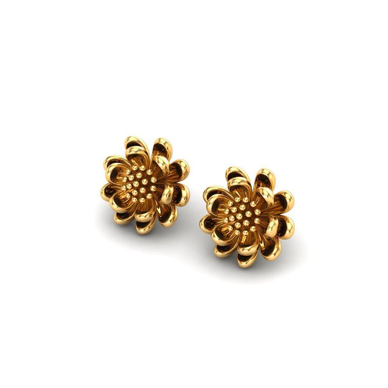 Boucles d'oreilles Pivoine plaqué or-Boucles d'oreilles-Enomis