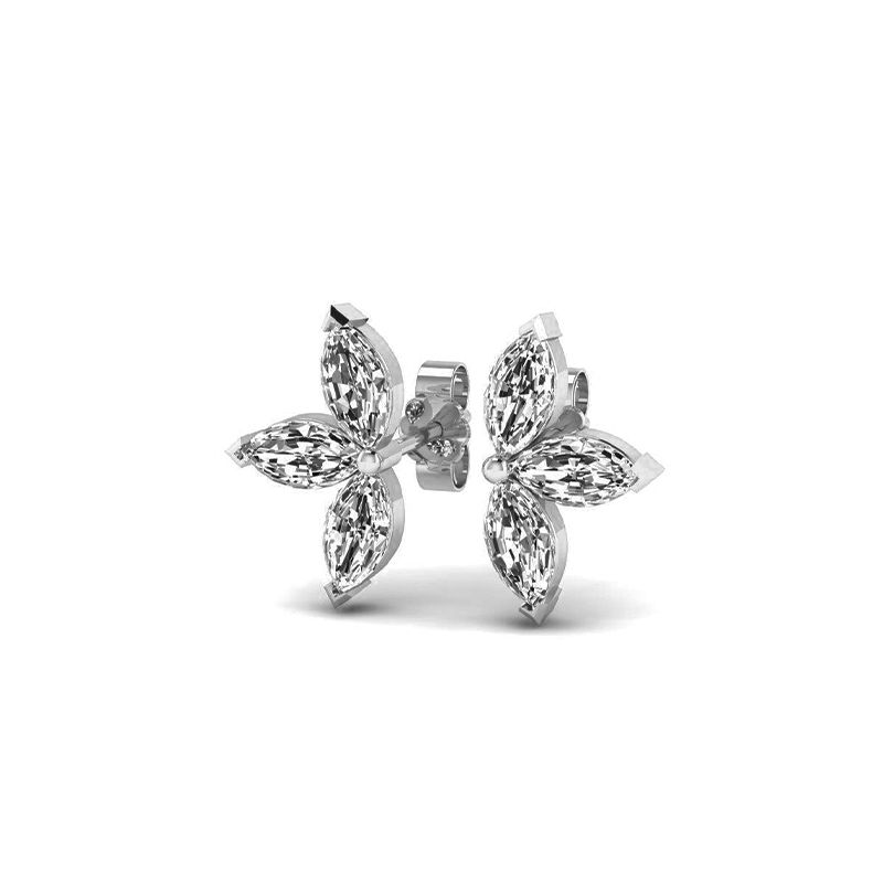 Boucles d'oreilles Rose argenté-Boucles d'oreilles-Enomis