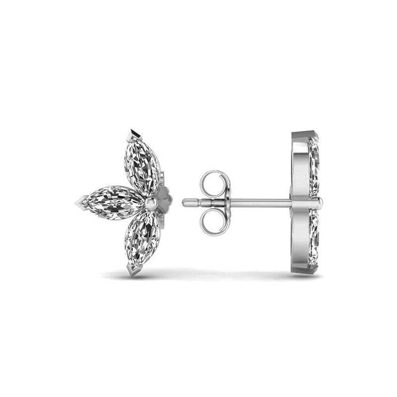 Boucles d'oreilles Rose argenté-Boucles d'oreilles-Enomis