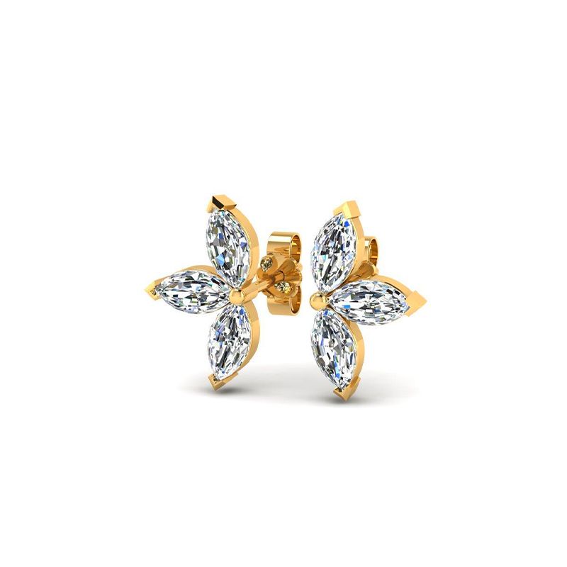 Boucles d'oreilles Rose plaqué or-Boucles d'oreilles-Enomis