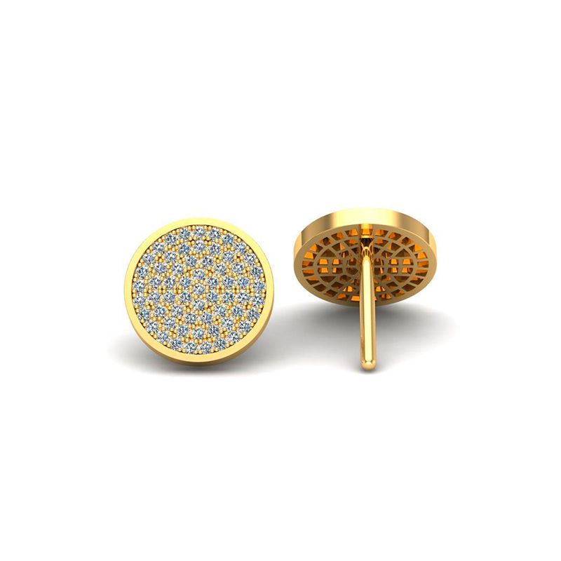 Boucles d'oreilles Disc plaqué or-Boucles d'oreilles-Enomis
