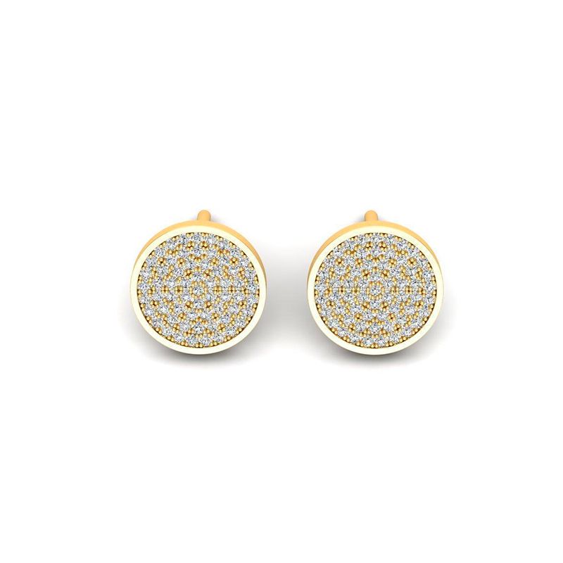 Boucles d'oreilles Disc plaqué or-Boucles d'oreilles-Enomis
