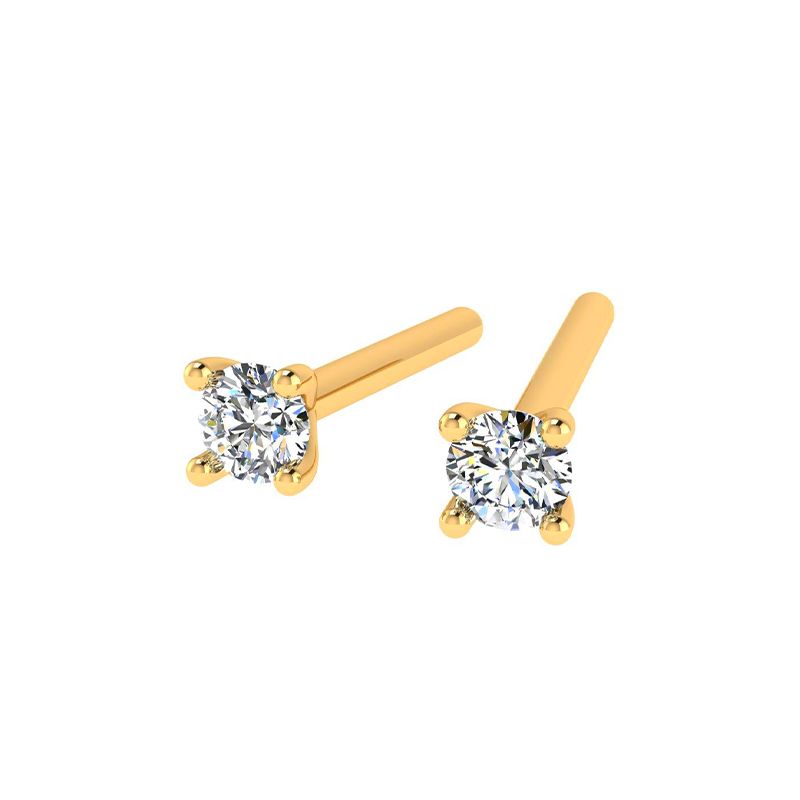 Boucles d'oreilles Brillant 3mm plaqué or-Boucles d'oreilles-Enomis