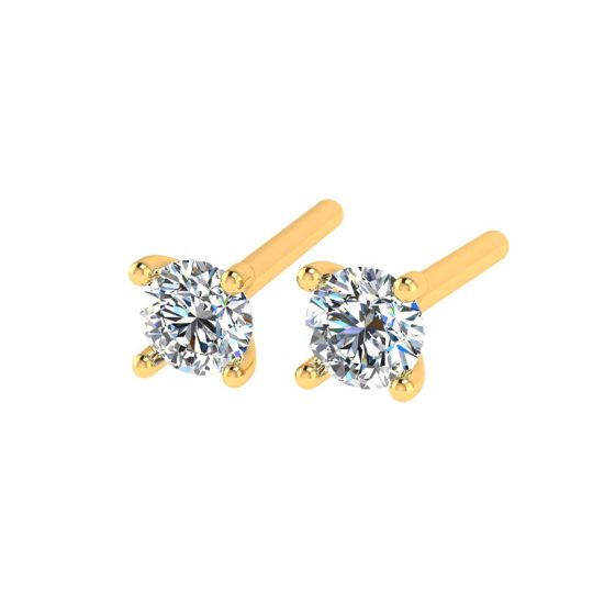 Boucles d'oreilles Brillant 4mm plaqué or