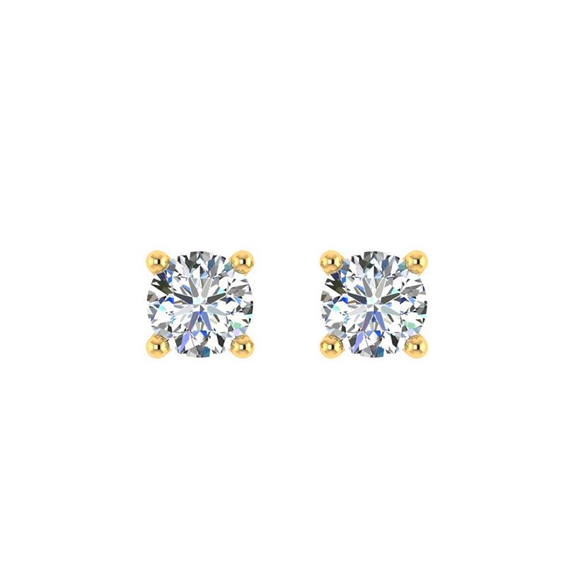 Boucles d'oreilles Brillant 4mm plaqué or-Boucles d'oreilles-Enomis