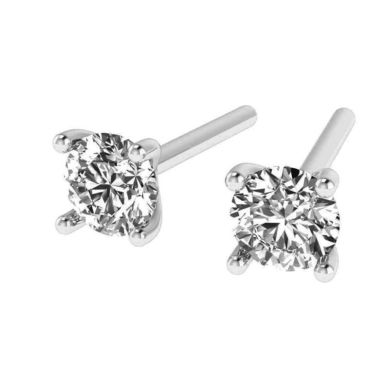 Boucles d'oreilles Brillant 6mm argenté-Boucles d'oreilles-Enomis