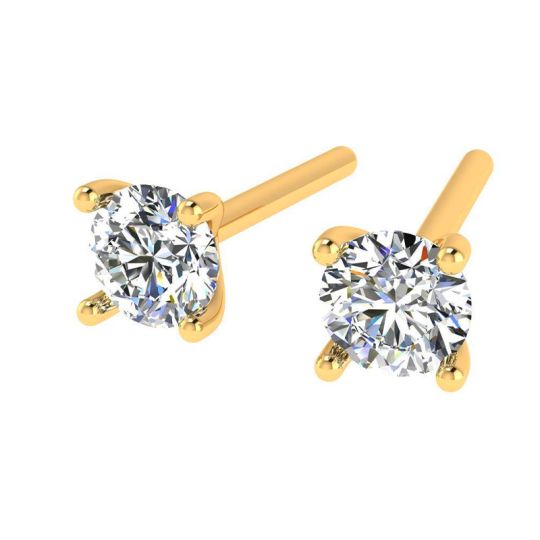 Boucles d'oreilles Brillant 6mm plaqué or