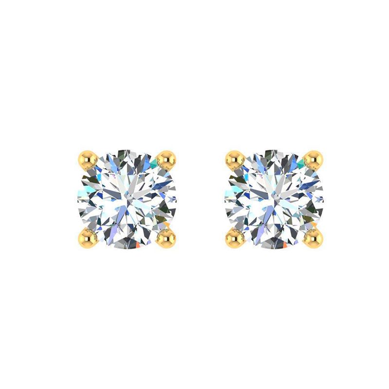 Boucles d'oreilles Brillant 6mm plaqué or-Boucles d'oreilles-Enomis