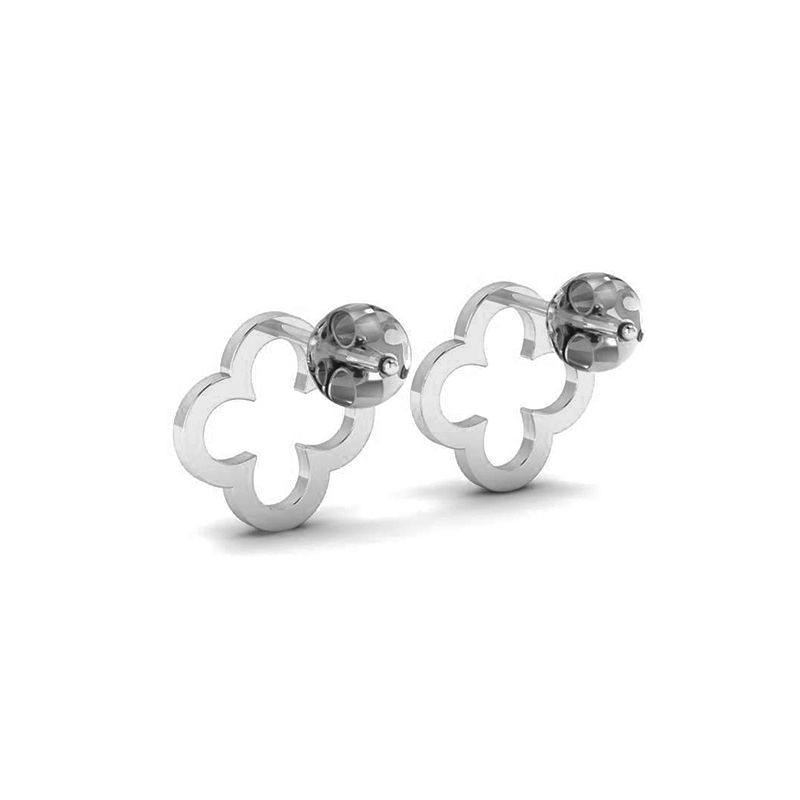 Boucles d'oreilles Trèfle argenté-Boucles d'oreilles-Enomis