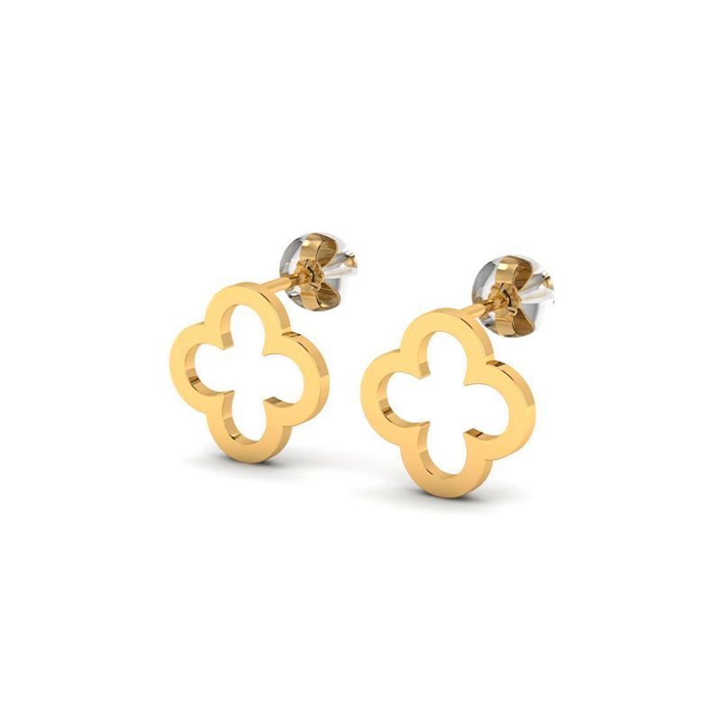 Boucles d'oreilles Trèfle plaqué or-Boucles d'oreilles-Enomis
