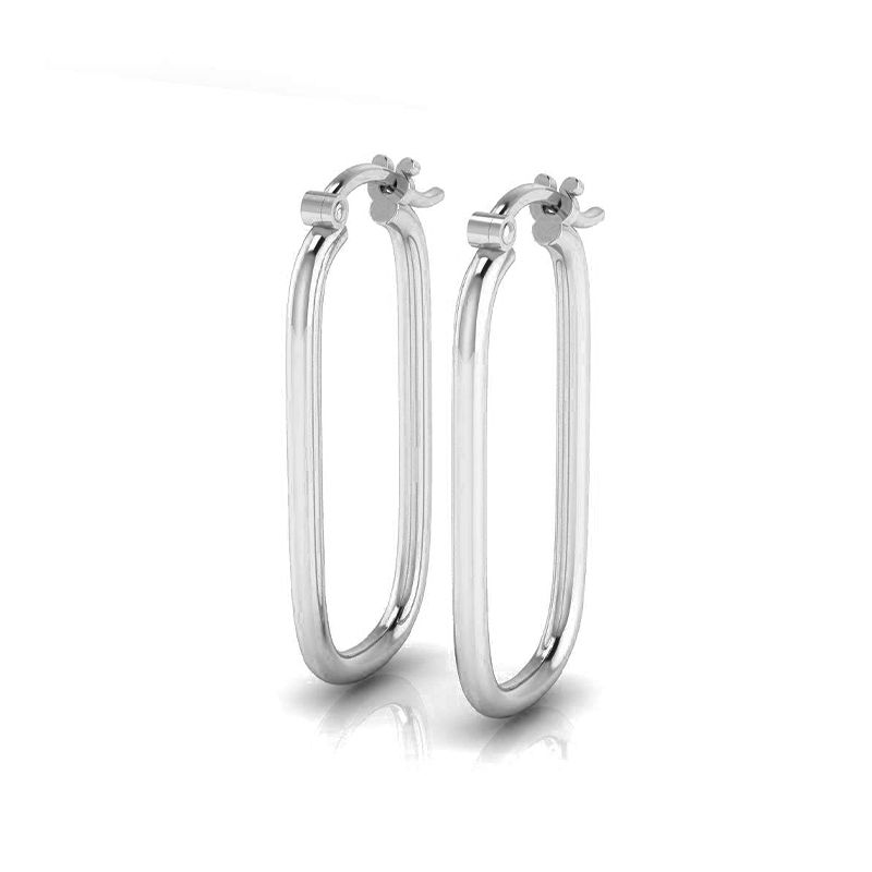 Créoles Lucy argenté-Boucles d'oreilles-Enomis