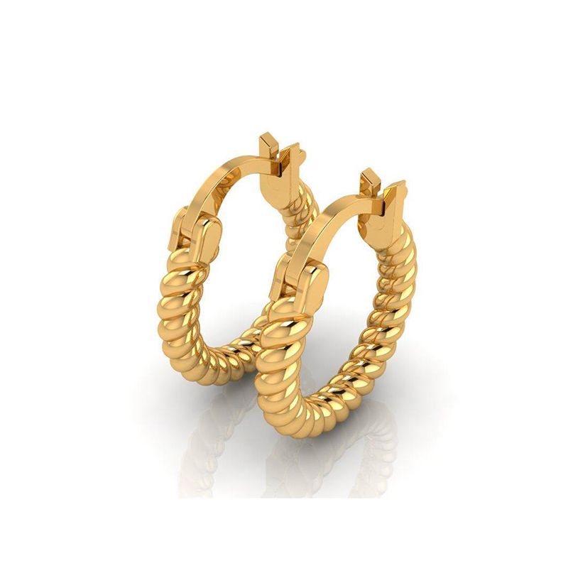 Créoles torsadées S plaqué or-Boucles d'oreilles-Enomis