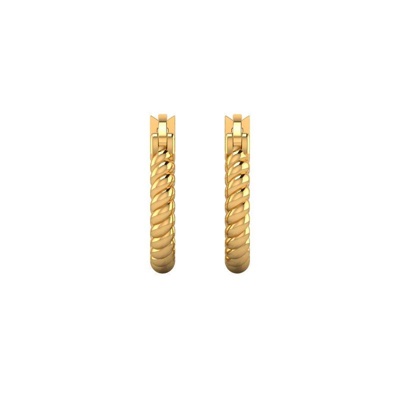 Créoles torsadées S plaqué or-Boucles d'oreilles-Enomis