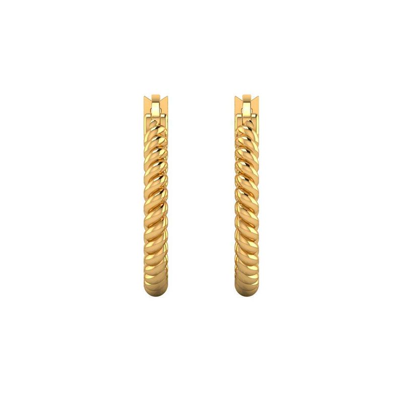 Créoles torsadées M plaqué or-Boucles d'oreilles-Enomis