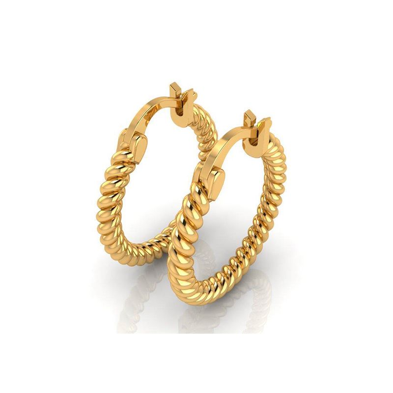 Créoles torsadées M plaqué or-Boucles d'oreilles-Enomis