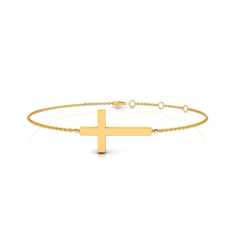 Bracelet Croix M doré-Bracelets fins-Enomis