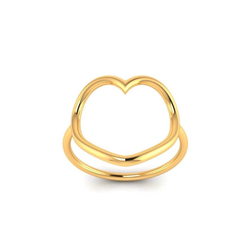 Bague Coeur S plaqué or-Bagues-Enomis