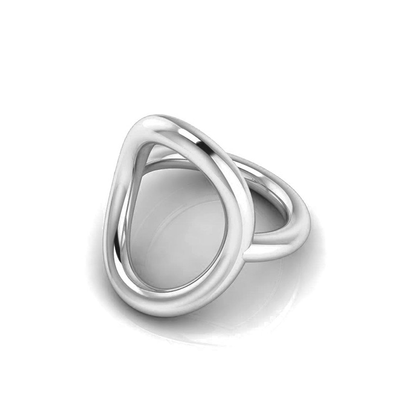 Bague Ovale M argenté-Bagues-Enomis