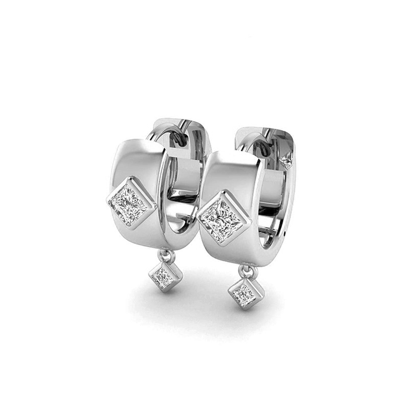 Boucles d'oreilles créoles Oxane argenté-Boucles d'oreilles-Enomis