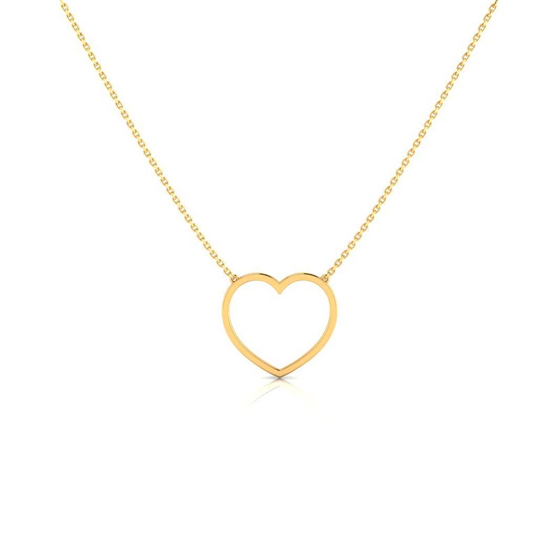 Collier Coeur S plaqué or-Tous les colliers-Enomis
