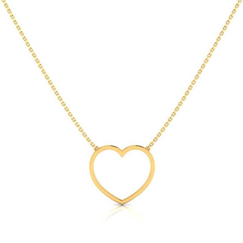Collier Coeur M plaqué or-Tous les colliers-Enomis