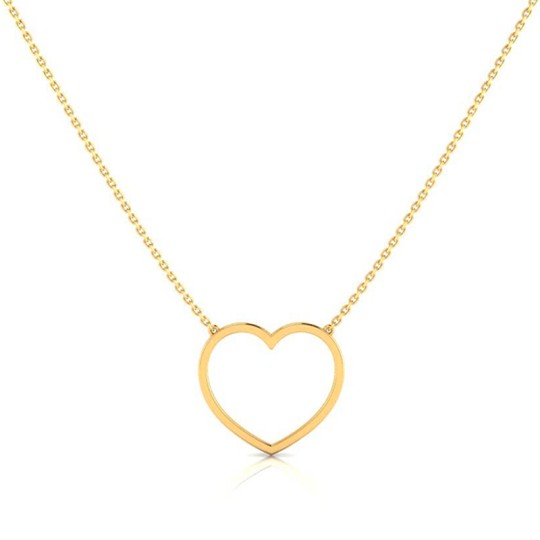 Collier Coeur M plaqué or