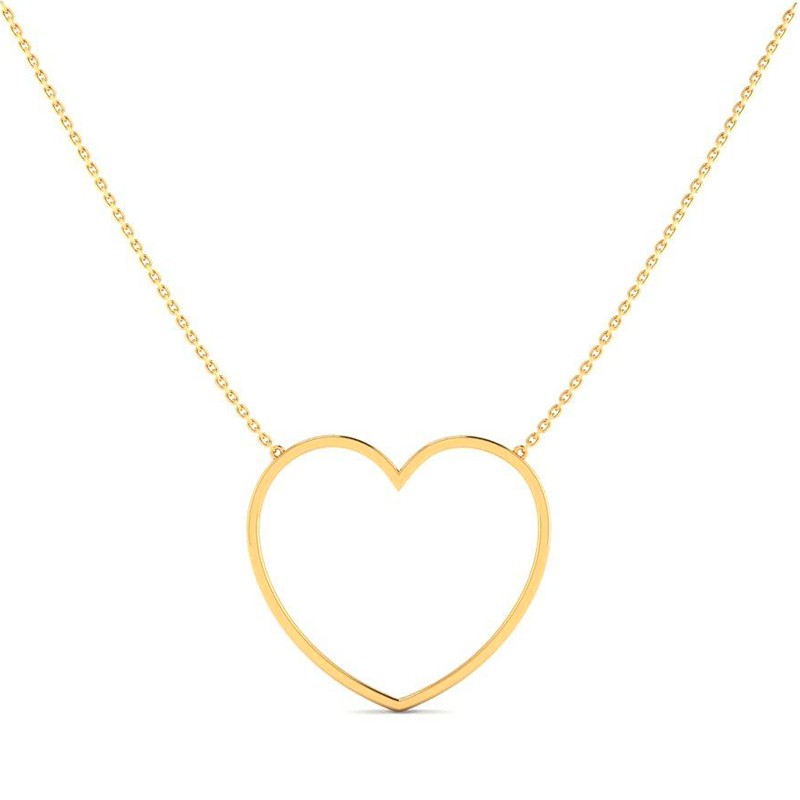 Collier Coeur XL plaqué or-Tous les colliers-Enomis
