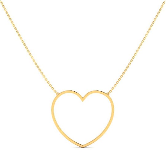 Collier Coeur XL plaqué or