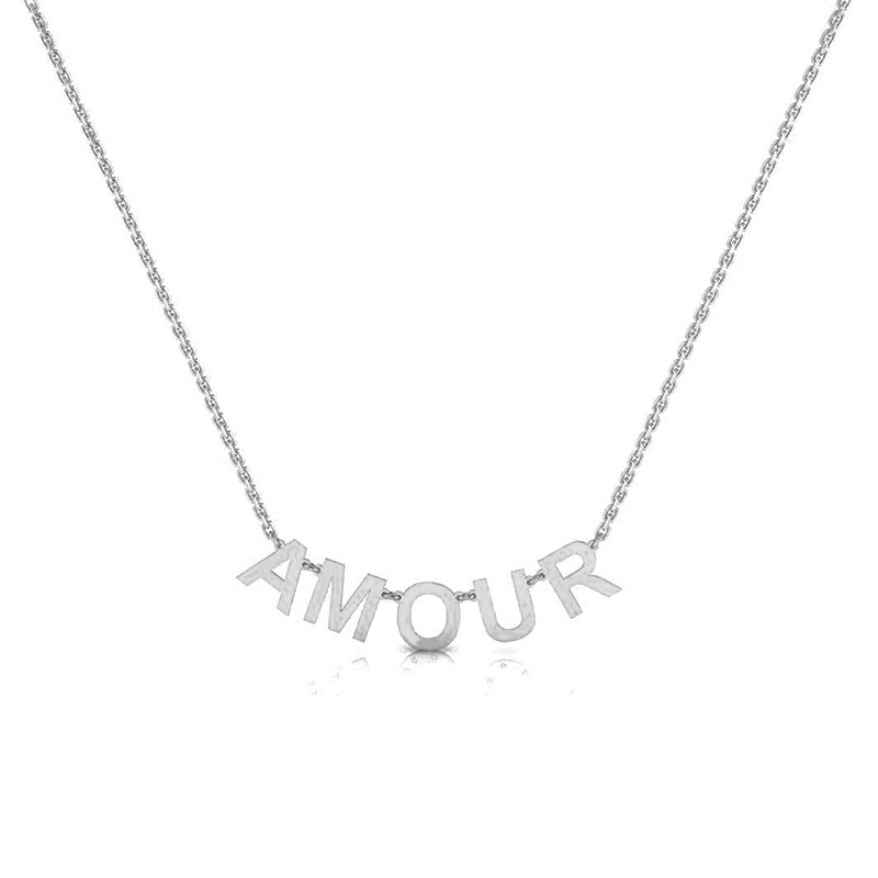 Collier Amour argenté-Tous les colliers-Enomis