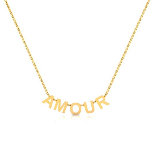 Collier Amour plaqué or