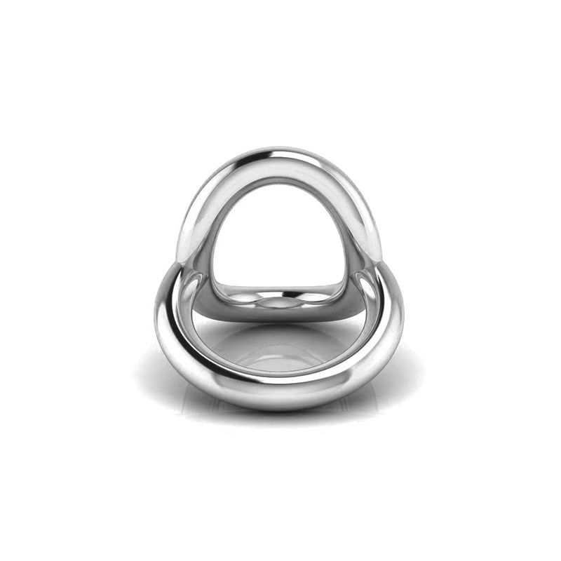 Bague Ovale L argenté-Bagues-Enomis