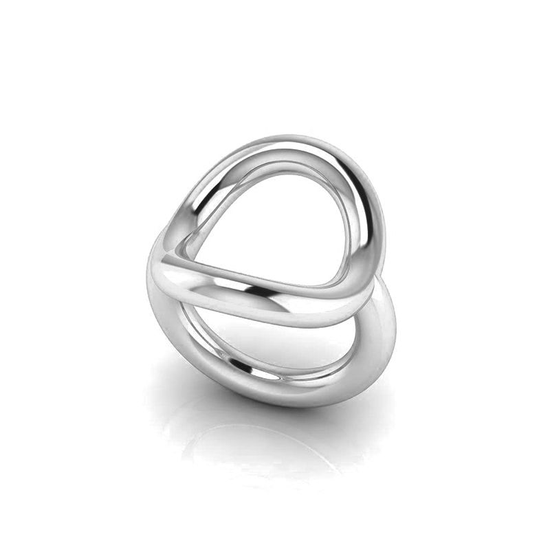 Bague Ovale L argenté-Bagues-Enomis