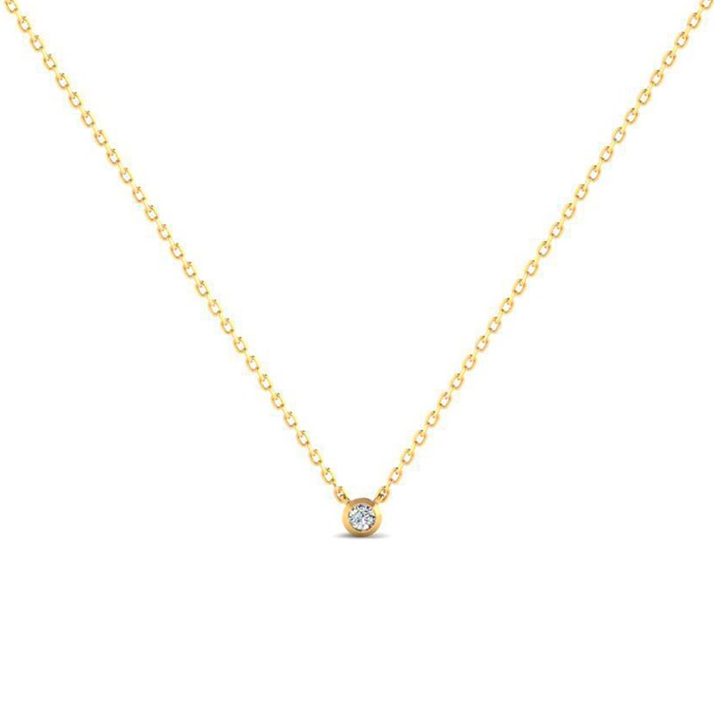 Collier Solitaire plaqué or-Tous les colliers-Enomis