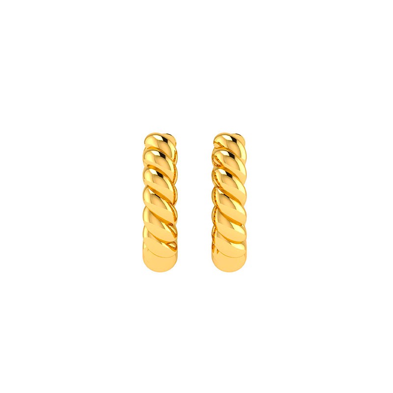 Créoles torsadées XS plaqué or-Boucles d'oreilles-Enomis