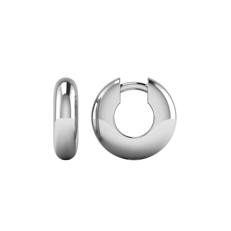 Boucles d'oreilles Inès 12mm argenté-Boucles d'oreilles-Enomis