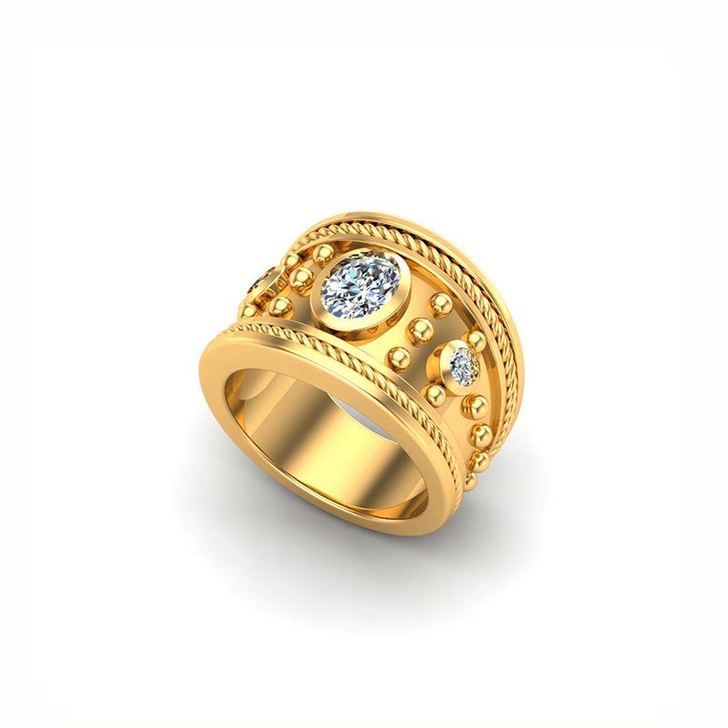 Bague Cassandre Plaqué Or-Bagues-Enomis