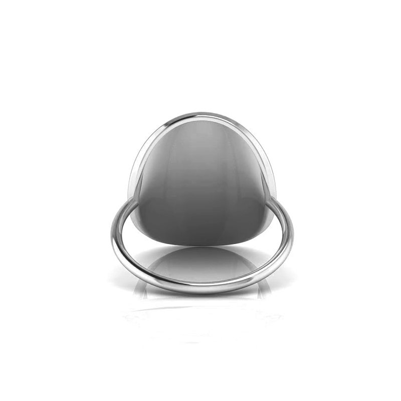 Bague Ovale Martelée argenté-Bagues-Enomis
