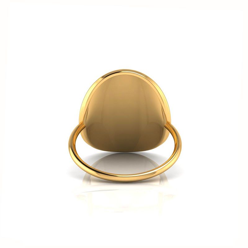 Bague Ovale Martelée plaquée or-Bagues-Enomis