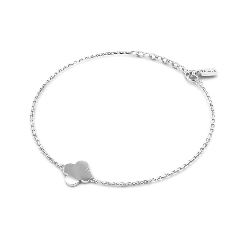 Bracelet Trèfle bis argenté-Bracelets-Enomis