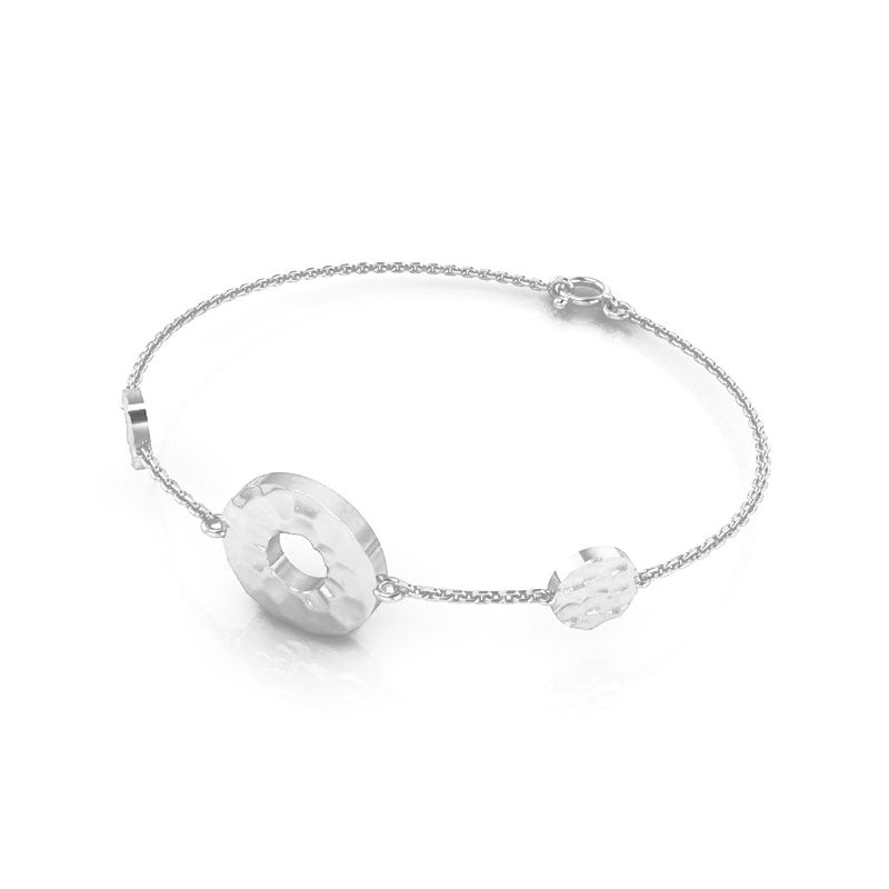 Bracelet Donut argenté-Bracelets-Enomis