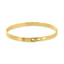 Yellow gold plated love bangle