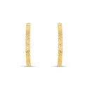 Yellow gold plated creoles braided earrings