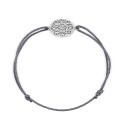 Sterling silver lace pattern thread bracelet
