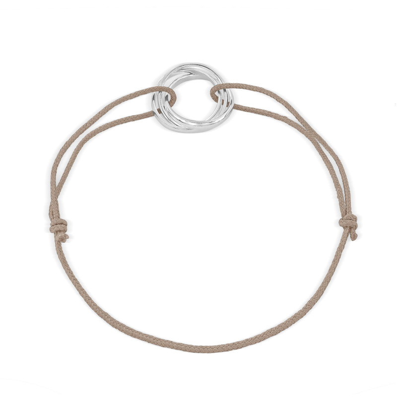 Sterling silver pattern thread bracelet-Bracelets fins-Enomis