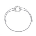 Bracelet cordon motif Argent 925 