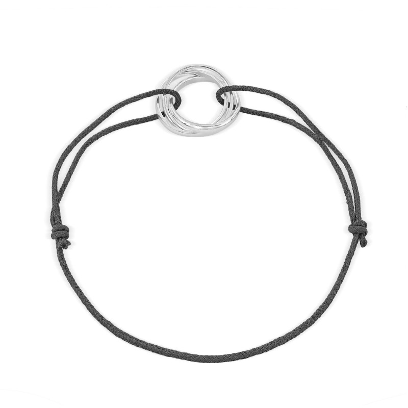 Sterling silver pattern thread bracelet