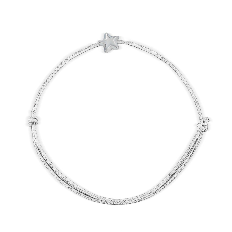 Sterling silver pattern thread bracelet