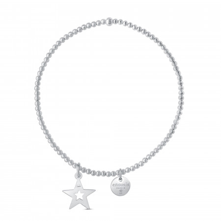 Bracelet élastique billes étoile