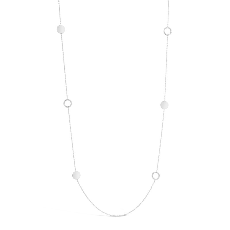 SAUTOIR 3 PASTILLES 15MM+3 ANNEAUX CZ 90CM-Long necklaces-Enomis