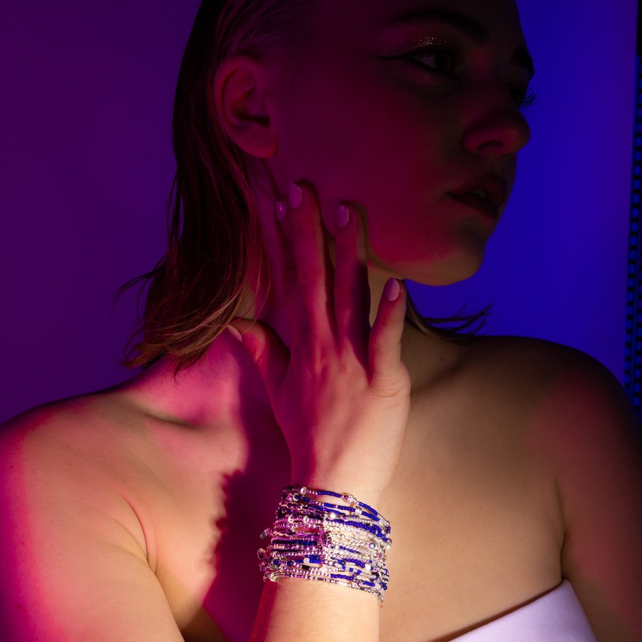 Bracelet Irina bleu-Bracelets élastiques-Enomis
